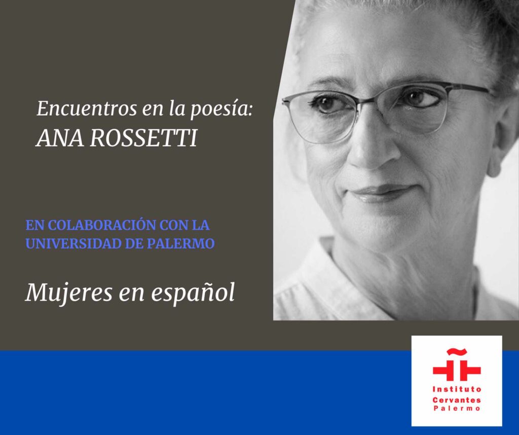 Locandina conferenza Ana Rossetti_ Istituto Cervantes Palermo