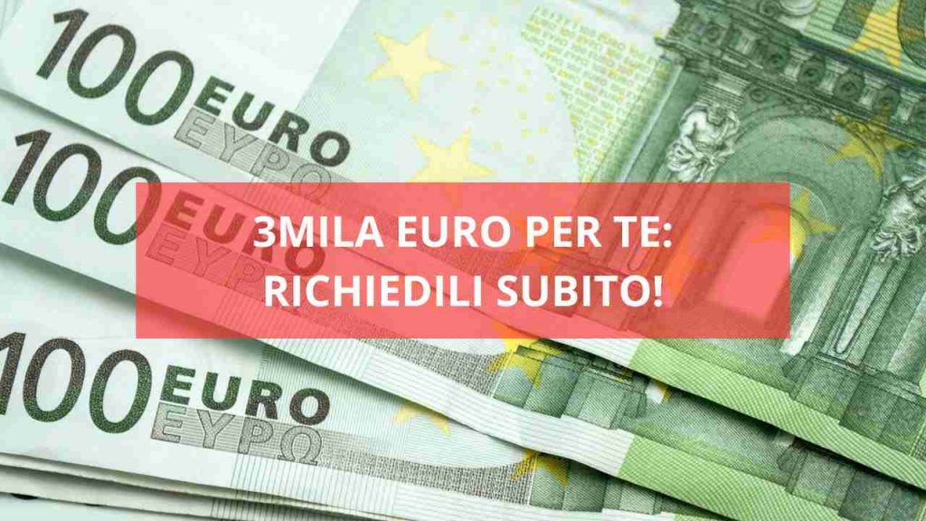 Bonus da 3mila euro in arrivo