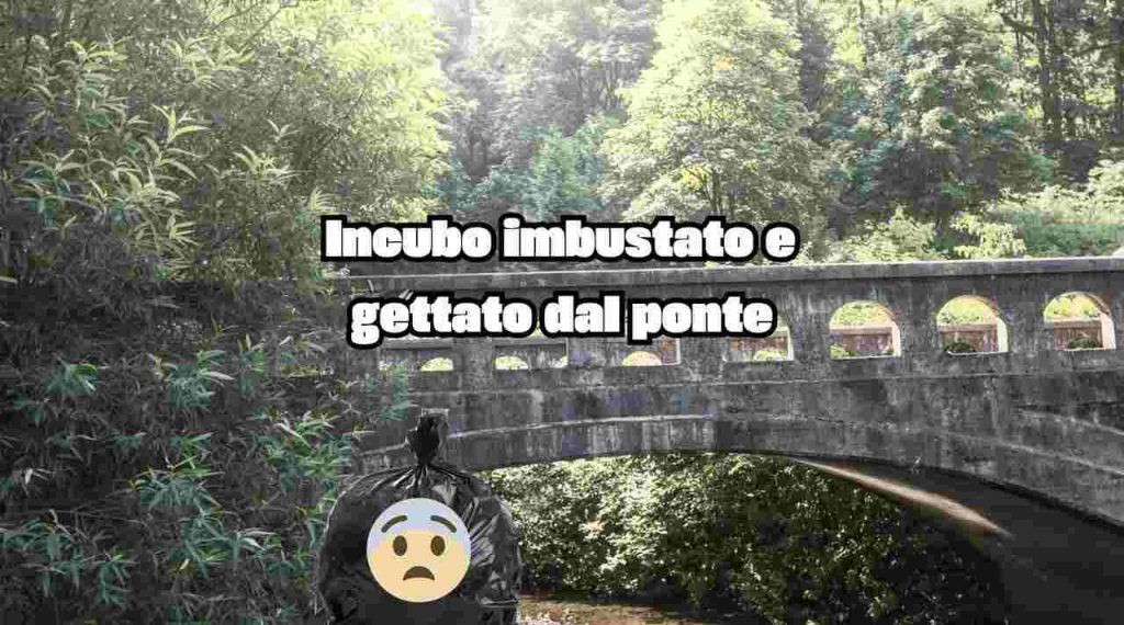 Un orrore chiuso dentro ad un sacco nero e gettato da un ponte