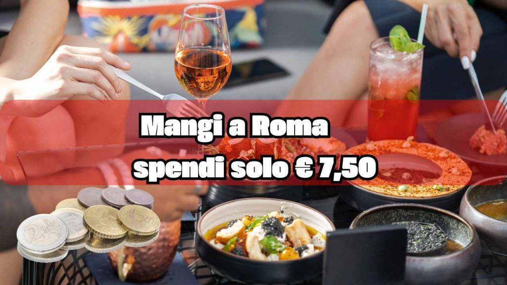 Mangi a Roma con € 7,50 - fonte_Canva - palermolive.it