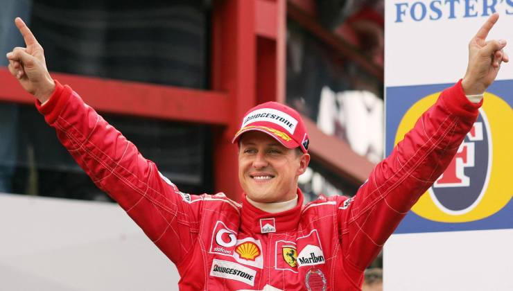 Michael Schumacher esulta