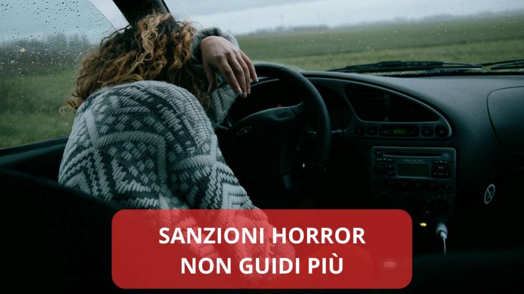 Sanzioni horror, rischi di non poter più guidare