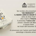 “Hai mangiato?”, a Palermo la presentazione del nuovo libro di Oscar Farinetti